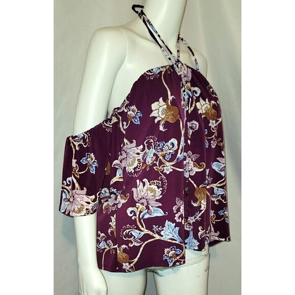 White House Black Market Floral Cold Shoulder - Size 10 - Picture 2 of 9